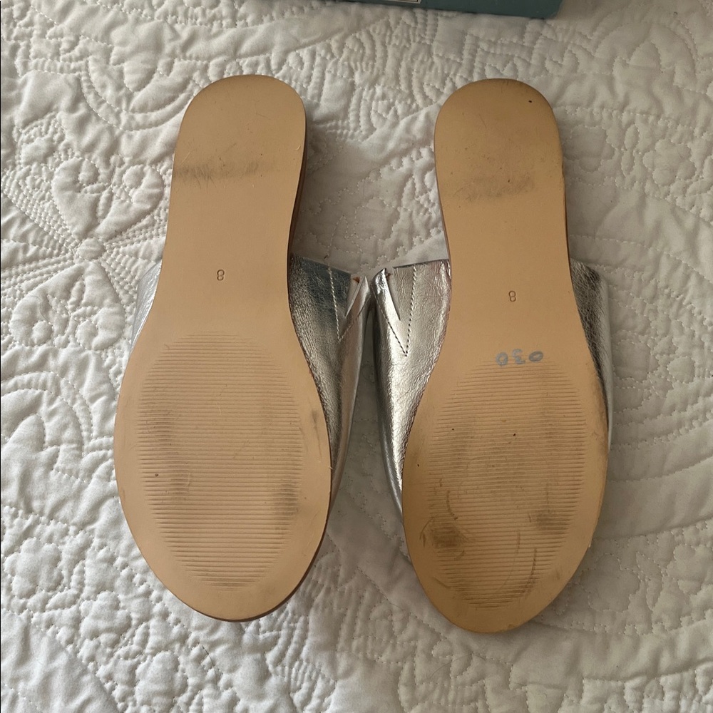 Seychelles Metallic Silver Mules - Picture 2 of 2
